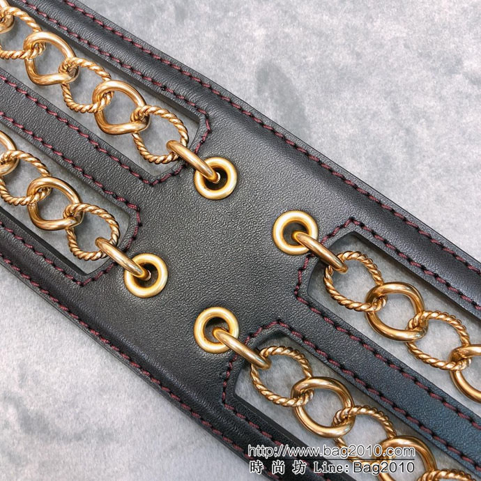 CHANEL香奈兒 19新款 60MM精品腰封 zp開模 雙面頭層牛皮腰帶 純銅打造特色腰鏈  xfp1271